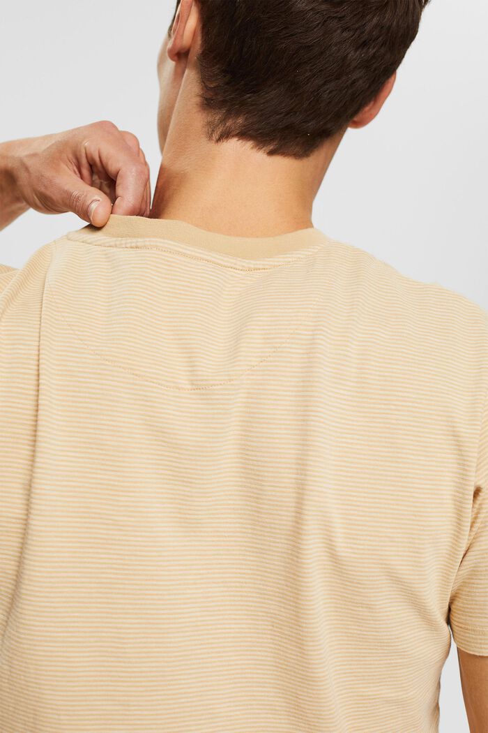 Raitakuvioitu T-paita jerseytä, SAND, detail image number 1