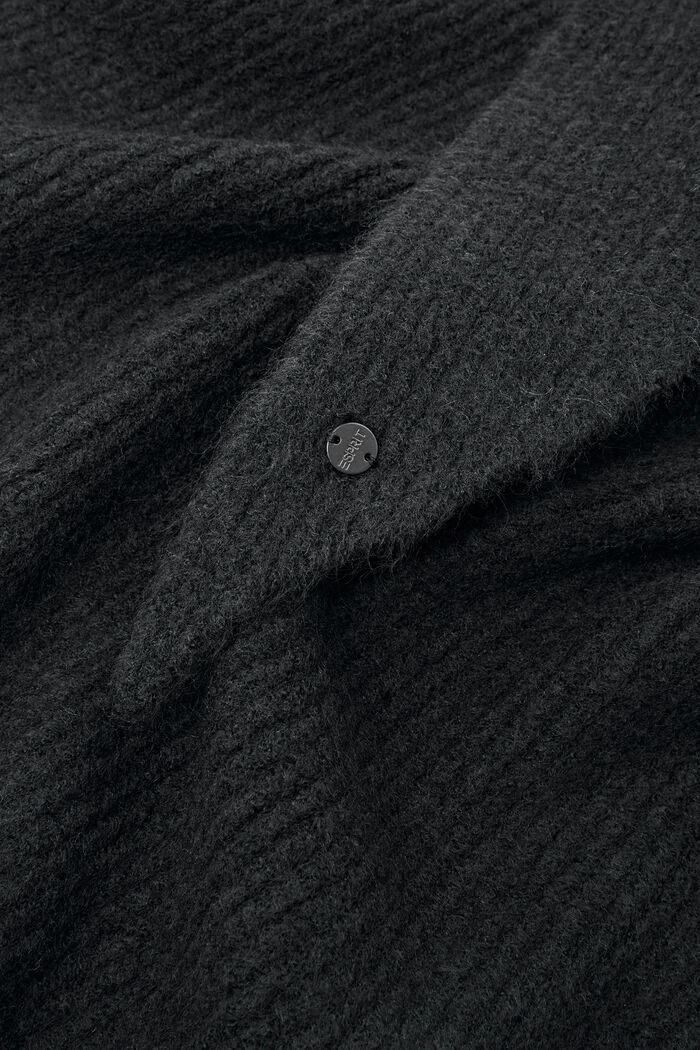 Kolmiohuivi ribbineulosta, BLACK, detail image number 1