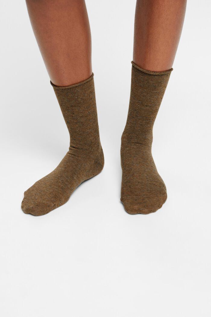 Kašmiria sisältävät sukat, 3 parin pakkaus, BROWN, detail image number 1