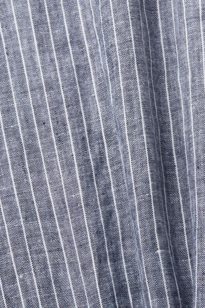 Raidallinen t-paita, 100 % pellavaa, NAVY, detail image number 4