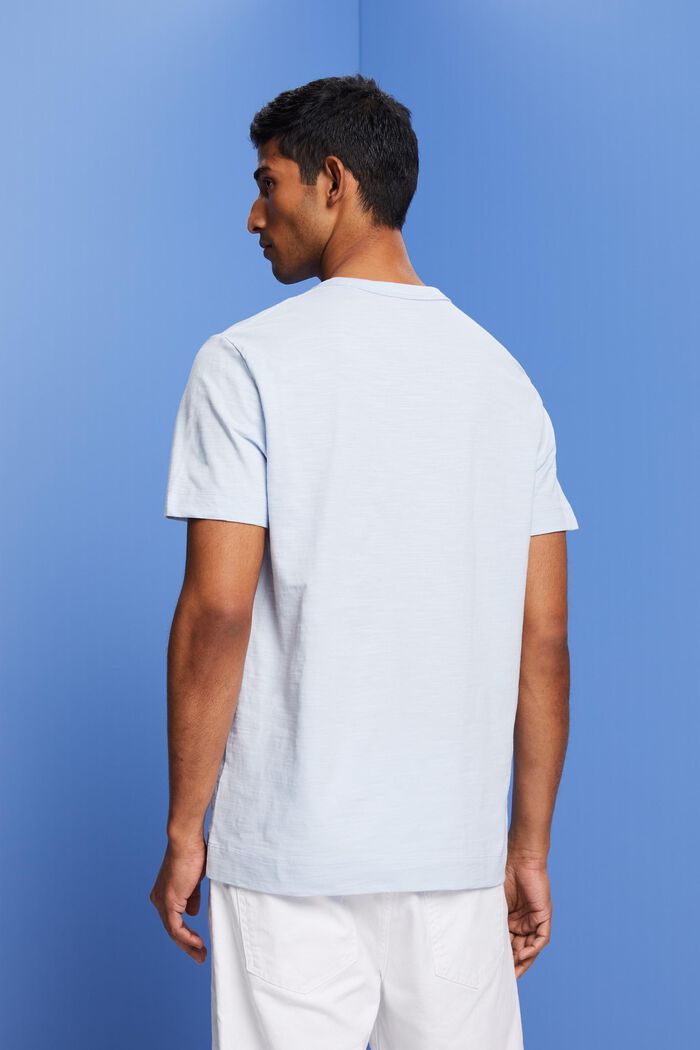 Jersey-t-paita 100 % puuvillaa, rinnan kohdalla painatus, PASTEL BLUE, detail image number 3