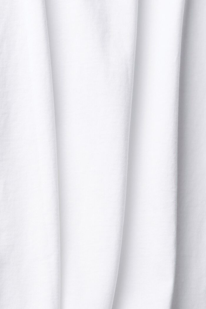 Jersey-t-paita, jonka etuosassa printti, WHITE, detail image number 1