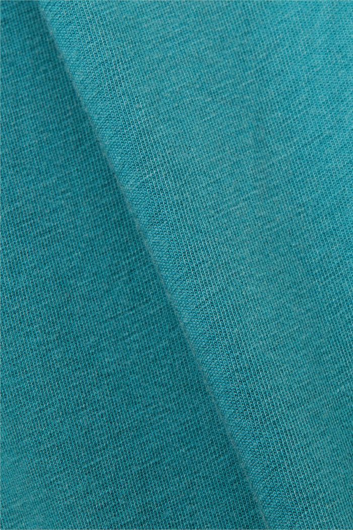 Lankavärjätty jersey-t-paita, 100 % puuvillaa, TEAL BLUE, detail image number 4