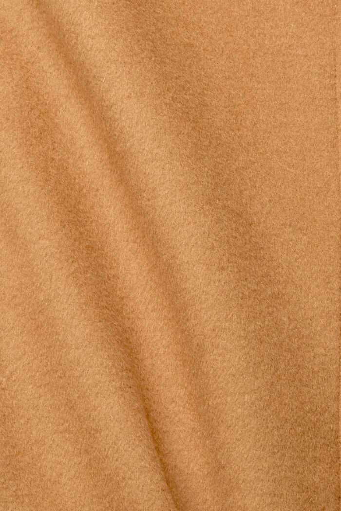 Shacket-tyylinen villasekoitetakki, CARAMEL, detail image number 5