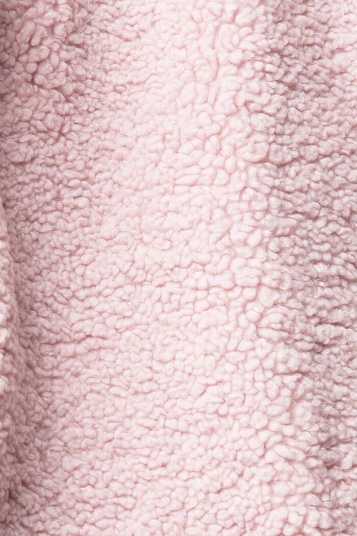 Hupullinen teddyfleece-neuletakki, jossa vetoketju, LAVENDER, detail image number 5