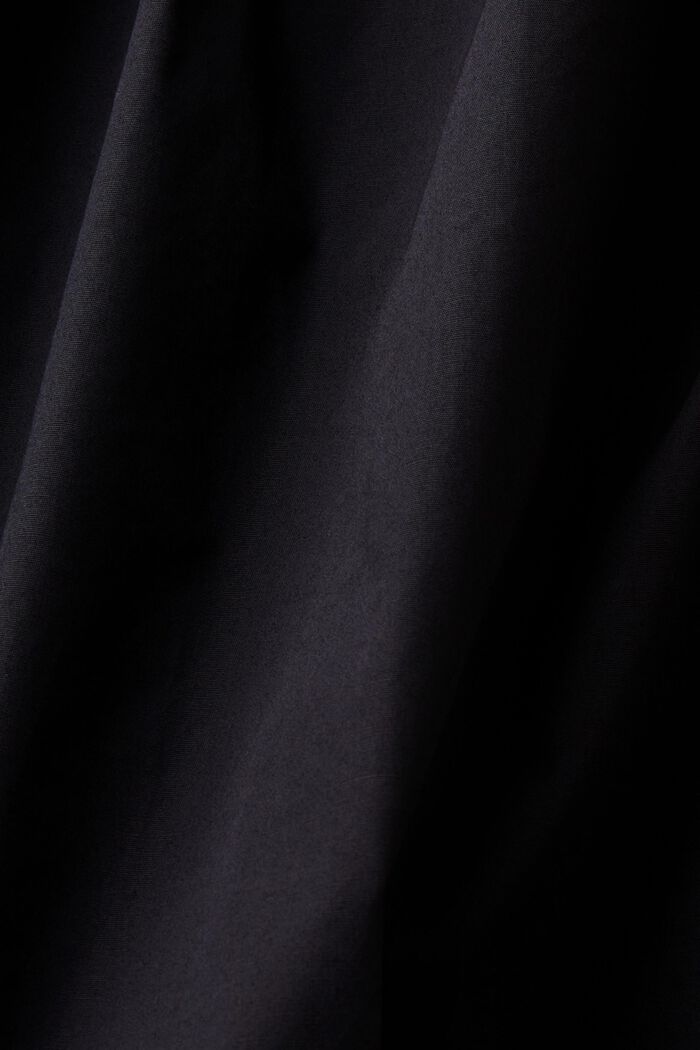 Olkapäät paljastava pusero popliinia, BLACK, detail image number 5