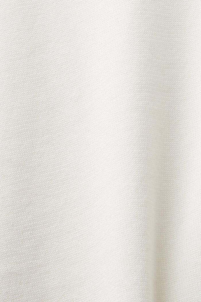 Pyöreäpäänteinen lyhythihainen neulepusero, OFF WHITE, detail image number 5