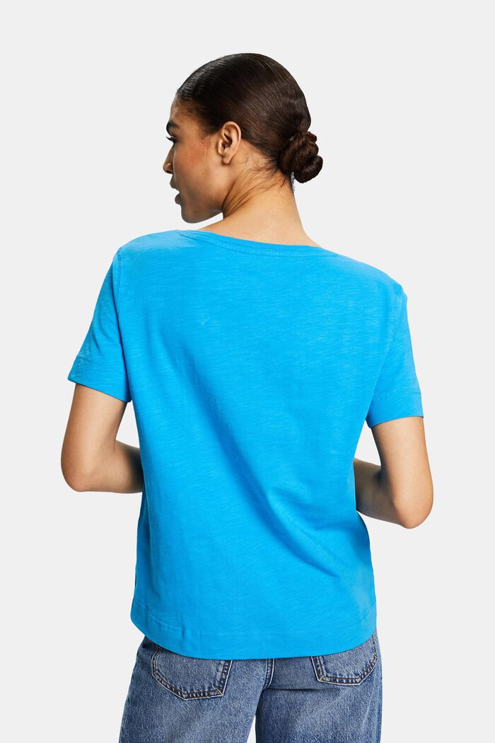 V-aukkoinen jersey-T-paita, BLUE, detail image number 2