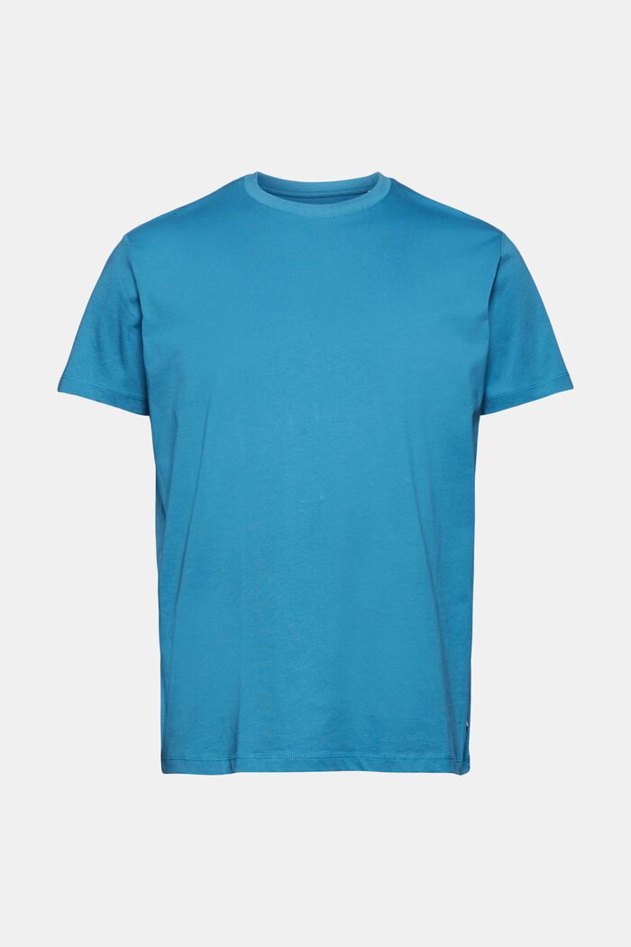 Jersey-t-paita 100 % luomupuuvillaa, PETROL BLUE, detail image number 0