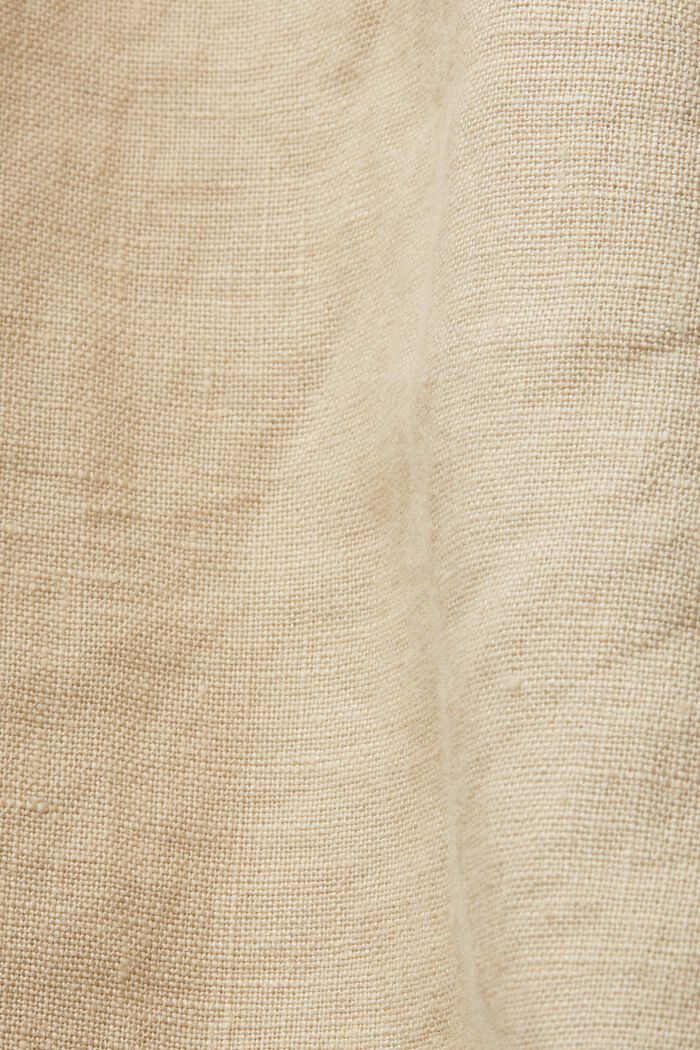 Lyhythihainen paita pellavaa, SAND, detail image number 4