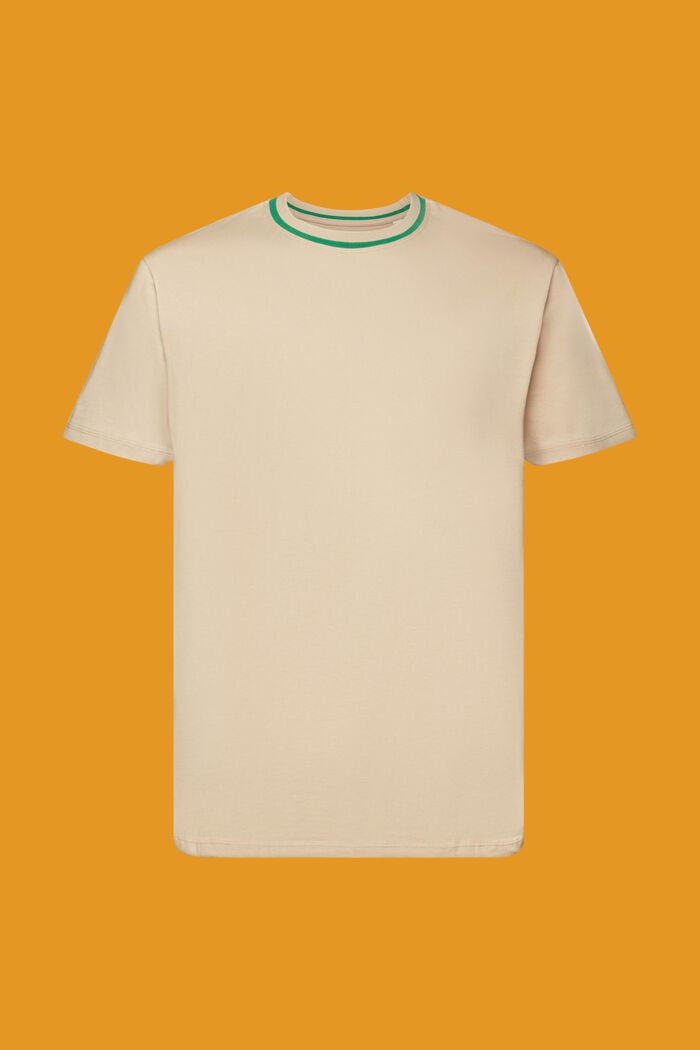 Jersey-T-paita, 100 % puuvillaa, SAND, detail image number 6