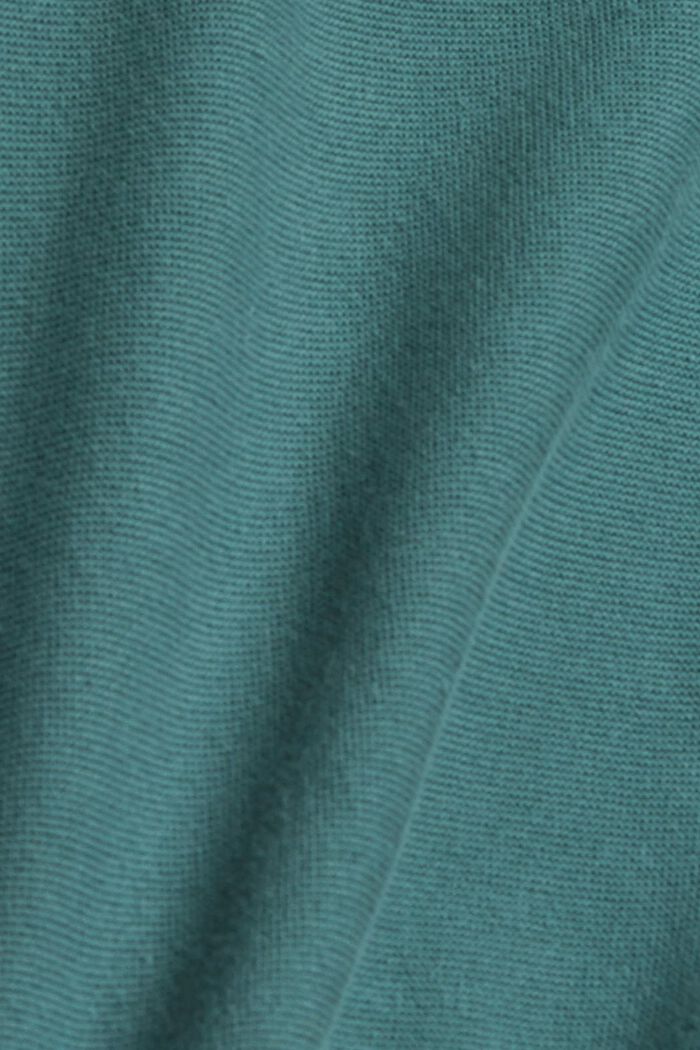 Neulepusero 100 % luomupuuvillaa, TEAL BLUE, detail image number 1