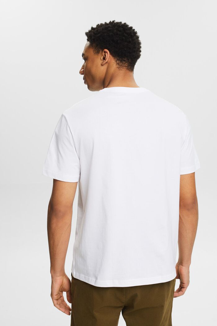 Lyhythihainen t-paita pyöreällä pääntiellä, WHITE, detail image number 2