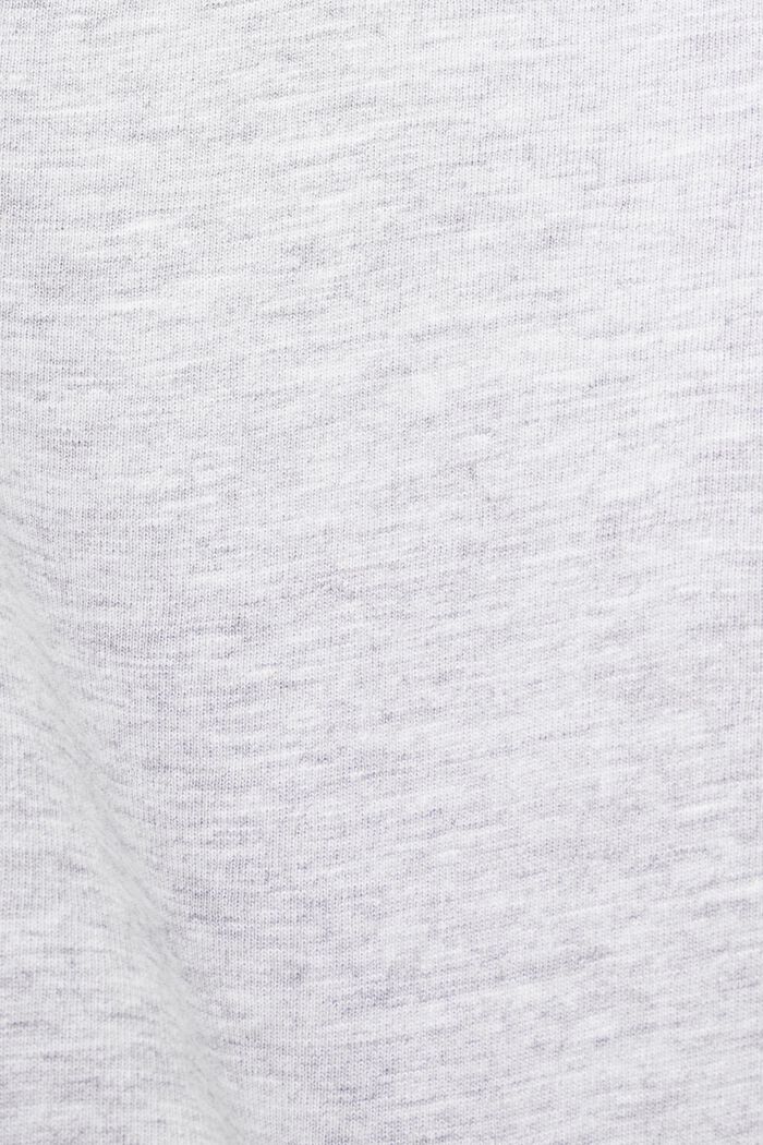Painokuvioitu t-paita slub jerseytä, LIGHT GREY, detail image number 5