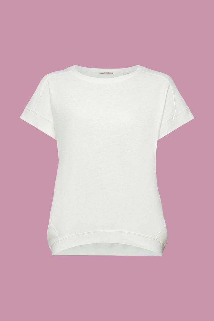 T-paita puuvillan ja pellavan sekoitetta, OFF WHITE, detail image number 6