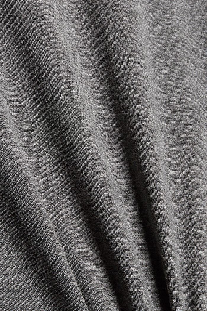 Röyhelösomisteinen pitkähihainen paita, LENZING™ ECOVERO™, MEDIUM GREY, detail image number 4