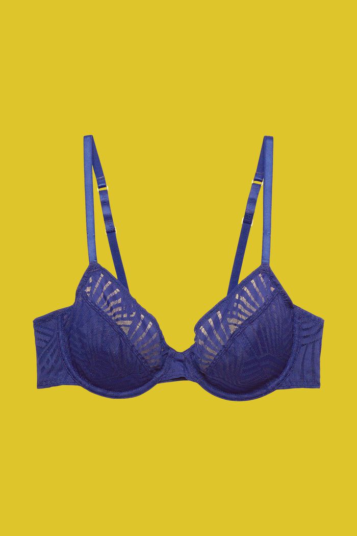 Kaarituelliset, toppaamattomat rintaliivit, DARK BLUE, detail image number 4