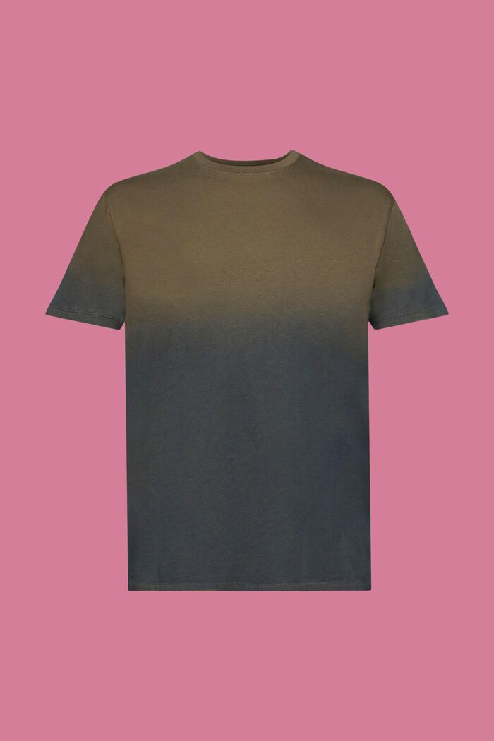 Kaksisävyinen, haalistuvasti värjätty T-paita, KHAKI GREEN, detail image number 6