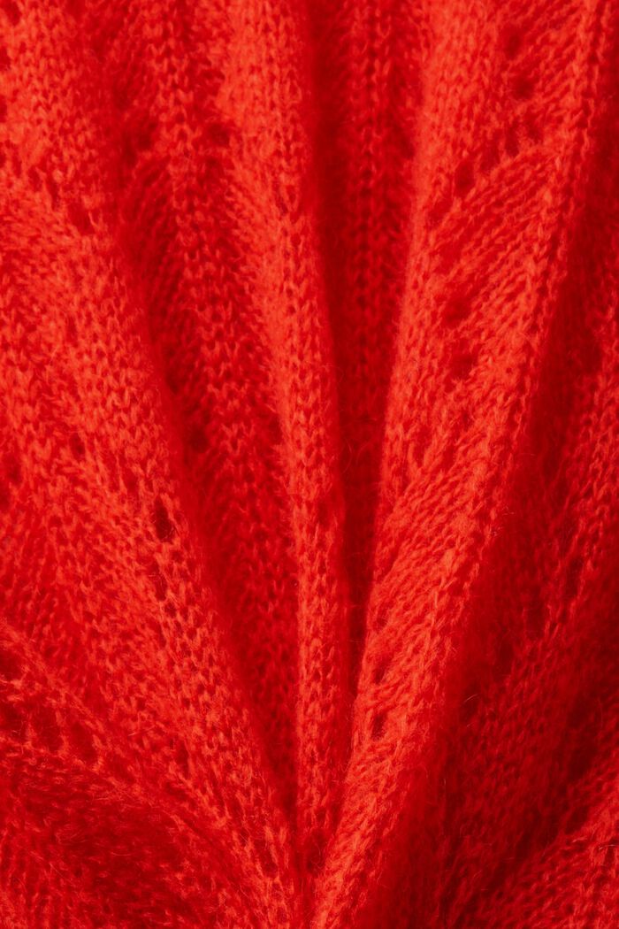 Reikäneulepusero villasekoitetta, RED, detail image number 5