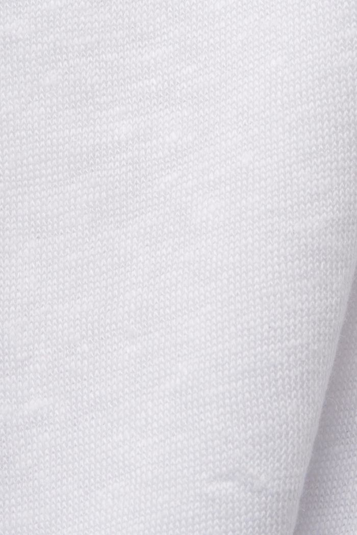 Pellavatoppi, jossa virkattu pitsireunus, WHITE, detail image number 5