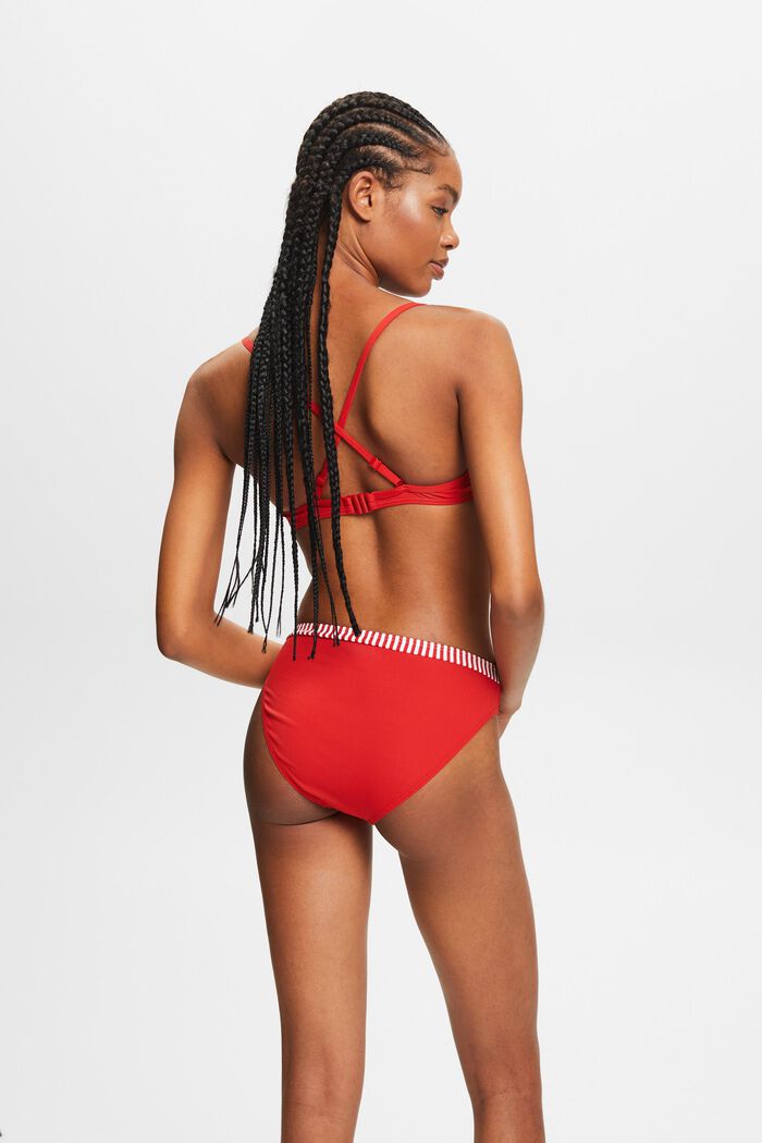 Keskikorkeat bikinihousut, DARK RED, detail image number 3