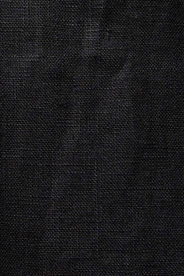 Leveälahkeiset pellavahousut, BLACK, detail image number 6