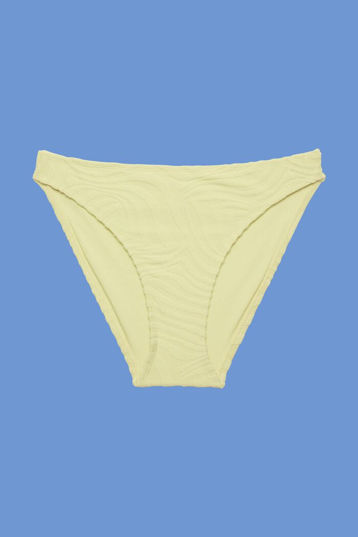 Kierrätettyä: bikinihousut jakardikuosia, LIME YELLOW, detail image number 3