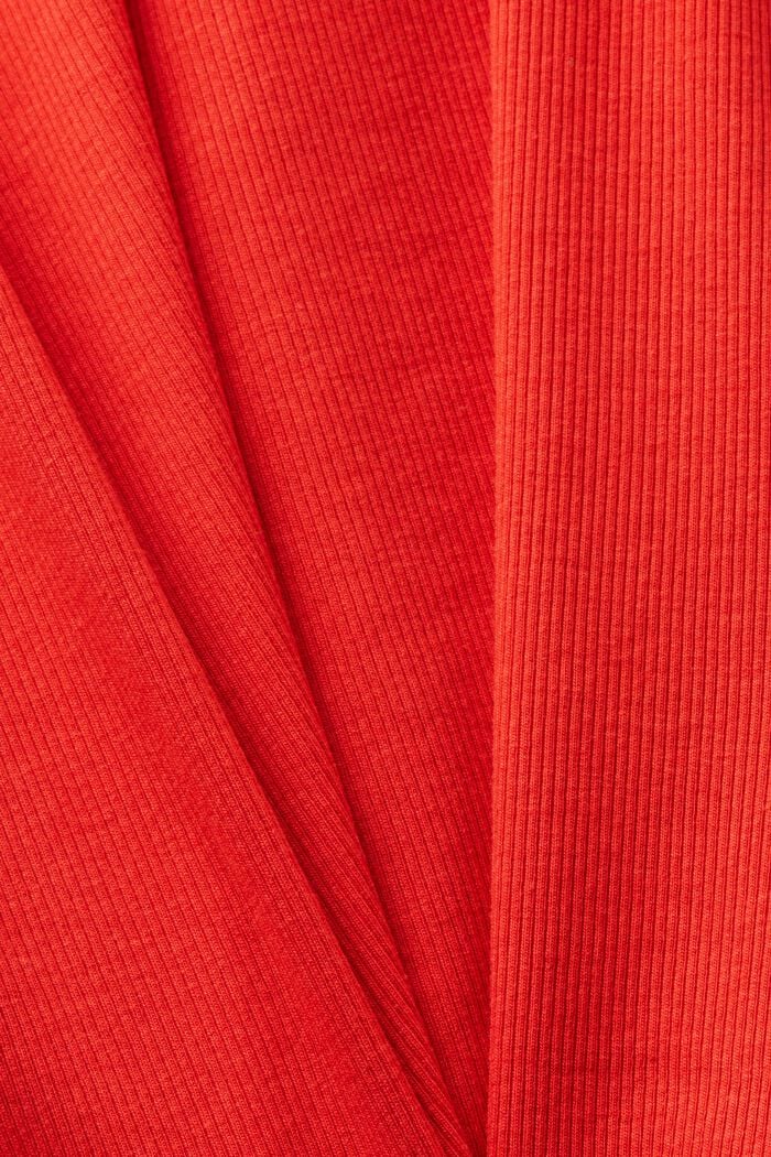 Pitsisomisteinen jerseypaita ribbineulosta, RED, detail image number 5