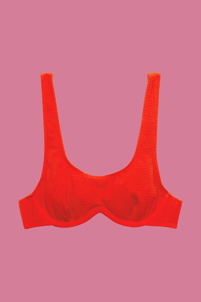 Kohopintainen flexiwire-bikiniyläosa, RED, detail image number 4