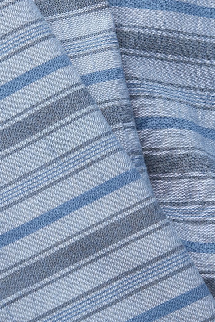 Sisältää pellavaa: raidallinen kauluspaita, BLUE, detail image number 4