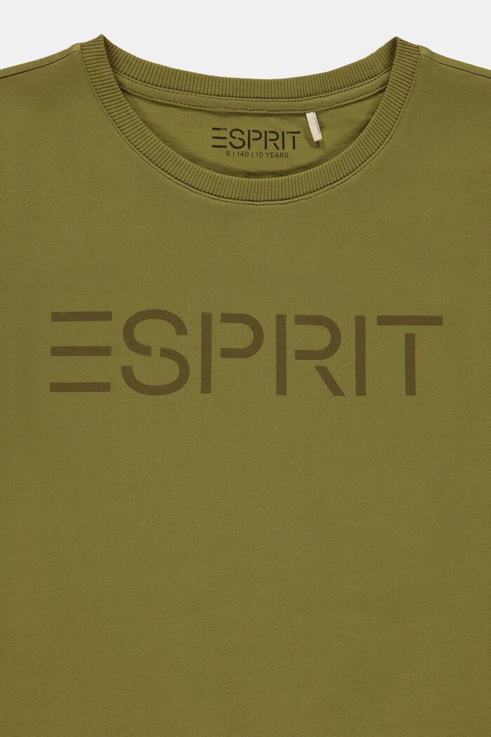Logollinen T-paita 100 % puuvillaa, LEAF GREEN, detail image number 2