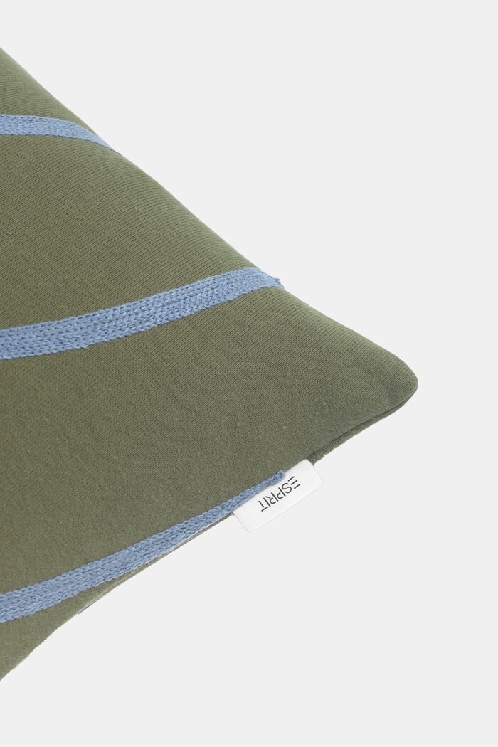 Tyynynpäällinen kirjotuilla, kaarevilla viivoilla, GREEN, detail image number 1