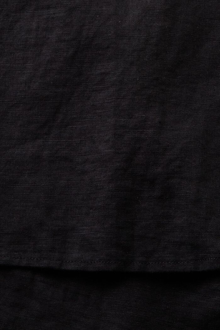 Paitapusero puuvilla-pellavasekoitetta, BLACK, detail image number 5