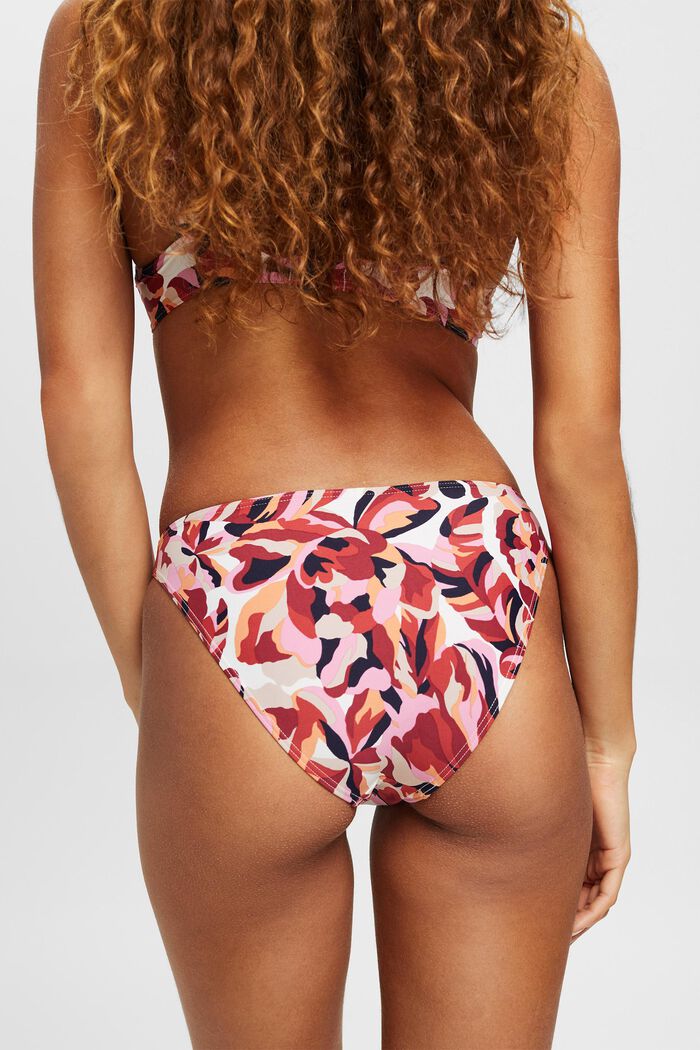 Carilo beach kukkakuvioiset bikinihousut, DARK RED, detail image number 2
