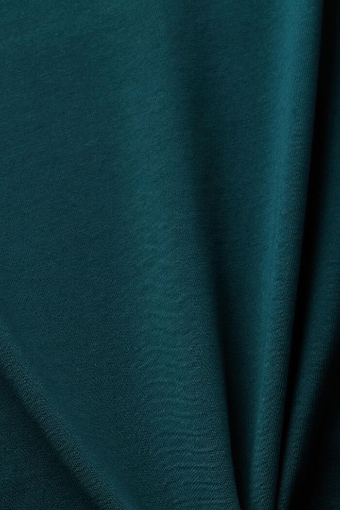 Pitkähihainen paita epäsymmetrisellä pääntiellä, DARK TEAL GREEN, detail image number 5