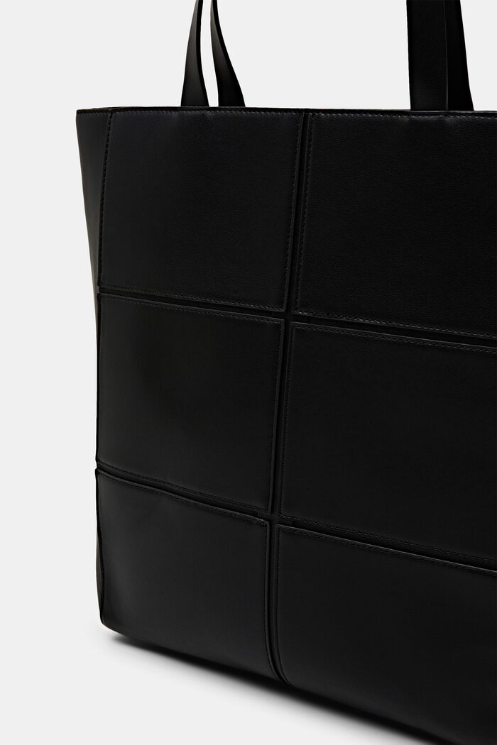 Tekonahkainen tote bag, BLACK, detail image number 1