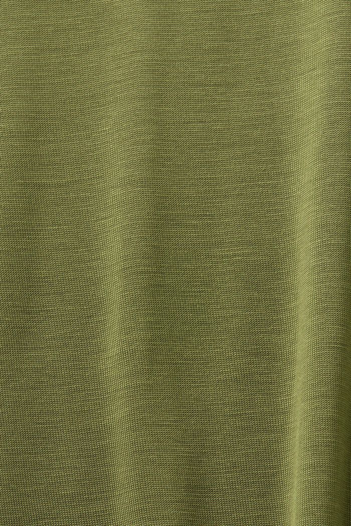 Pitkähihainen poolopaita jerseytä, LIGHT KHAKI, detail image number 5