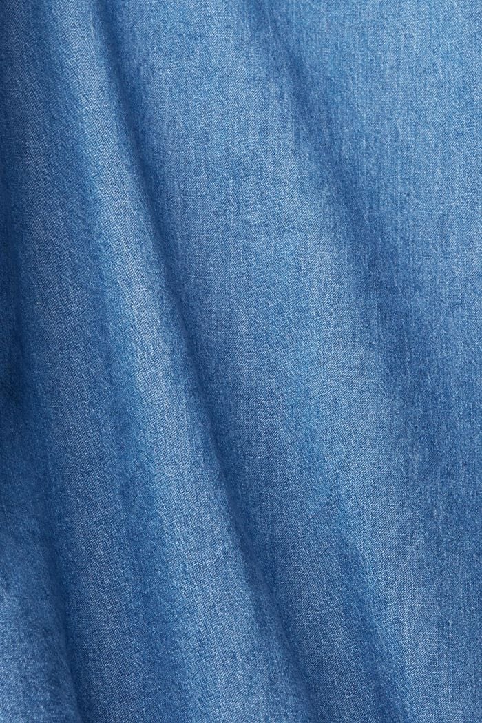 Rintataskullinen farkkupaita, BLUE MEDIUM WASHED, detail image number 5