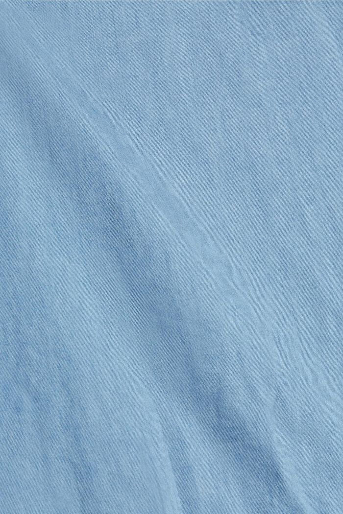 Ohut farkkupusero 100 % puuvillaa, BLUE MEDIUM WASHED, detail image number 4