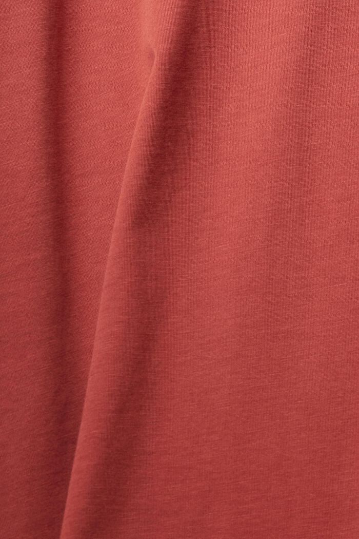 Jersey-T-paita, 100 % puuvillaa, TERRACOTTA, detail image number 1