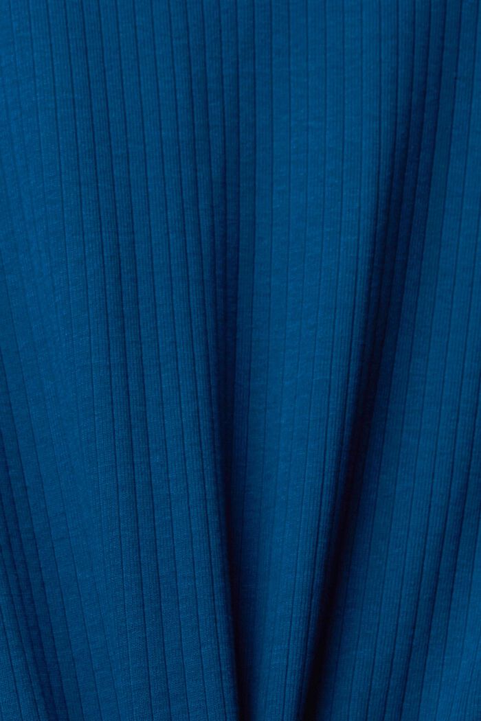 Vajaapituinen ja pitkähihainen poolopaita, PETROL BLUE, detail image number 5