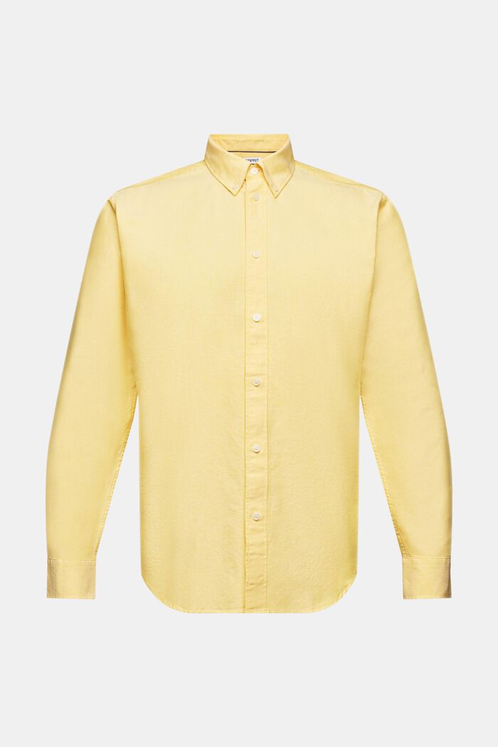 Puuvillainen Oxford-paita, YELLOW, detail image number 7