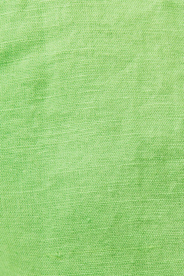Paita puuvillan ja pellavan sekoitetta, GREEN, detail image number 5