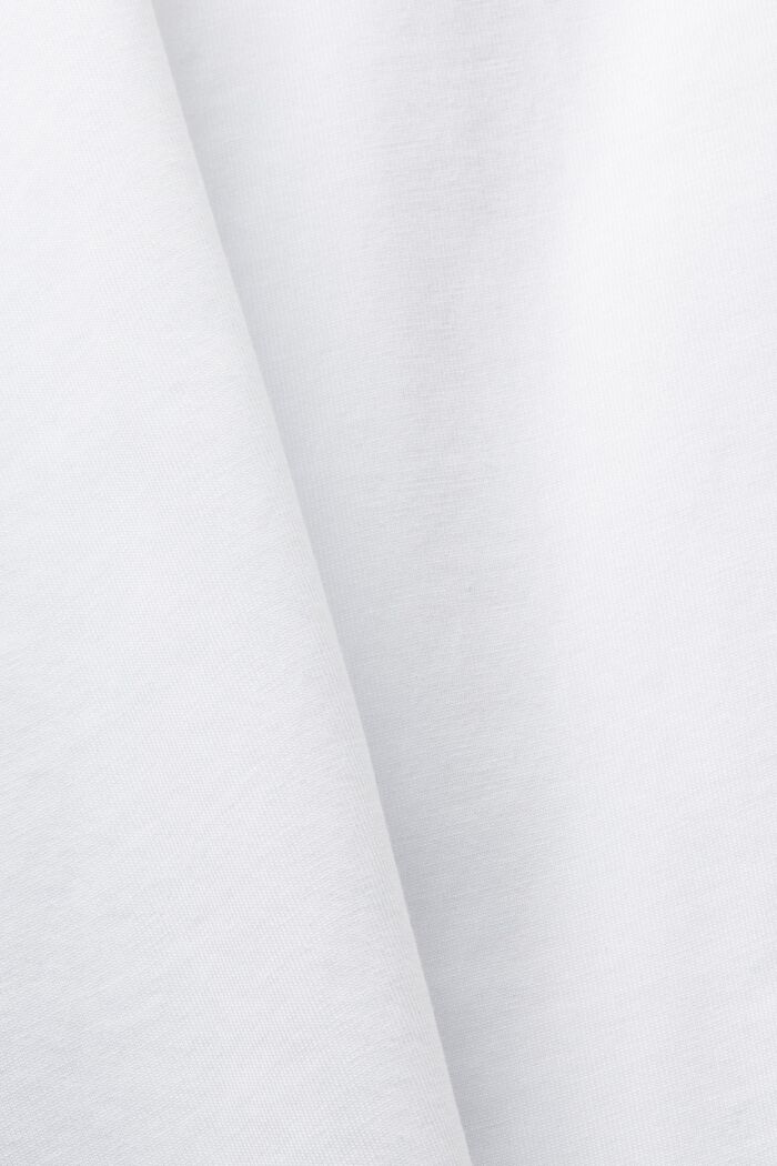 Logollinen t-paita puuvillajerseytä, WHITE, detail image number 4