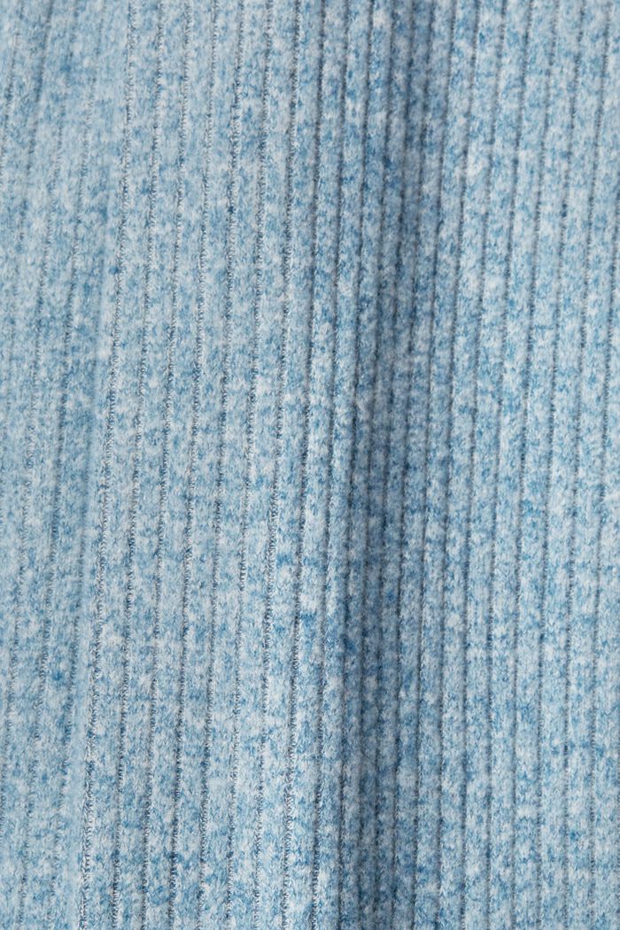 Leveälahkeiset ribbihousut, PETROL BLUE, detail image number 5