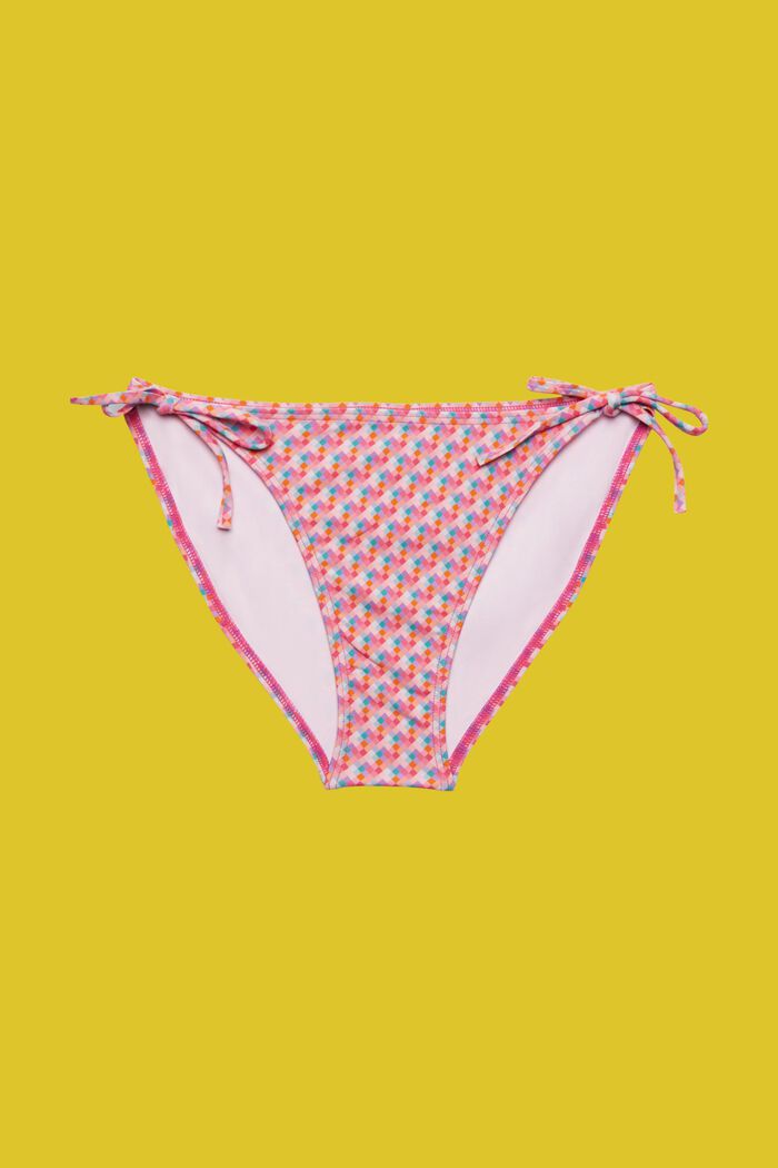 Moniväriset bikinihousut, joissa solmittavat nauhat, PINK FUCHSIA, detail image number 4