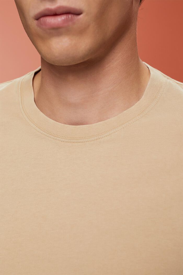 Lankavärjätty jersey-t-paita, 100 % puuvillaa, SAND, detail image number 2