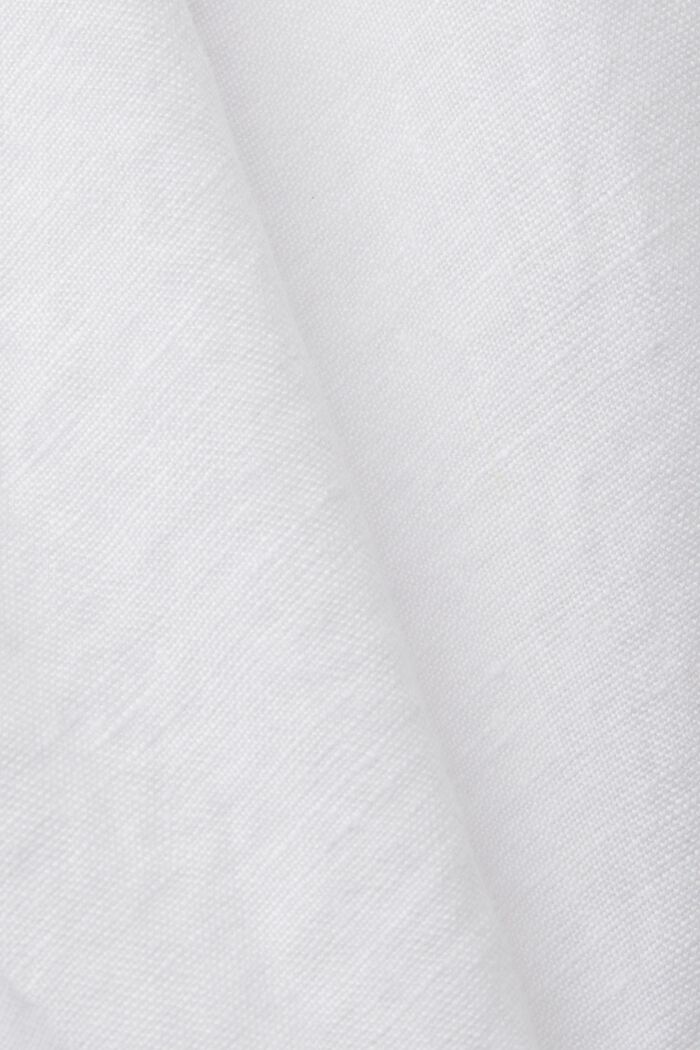 Lyhythihainen paita pellavaa, WHITE, detail image number 6