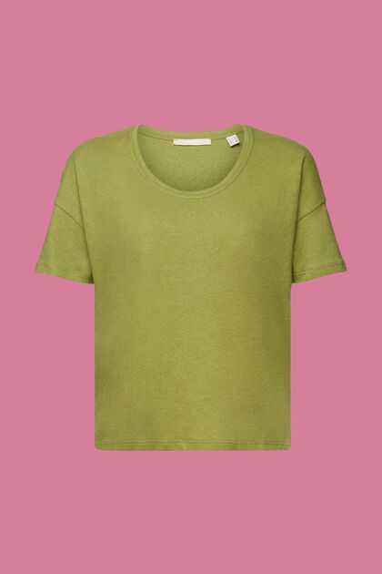 T-paita puuvillan ja pellavan sekoitetta