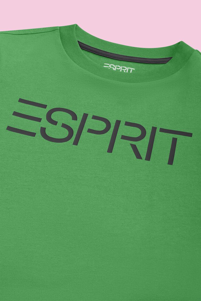 Logollinen t-paita luomupuuvillaa, GREEN, detail image number 1